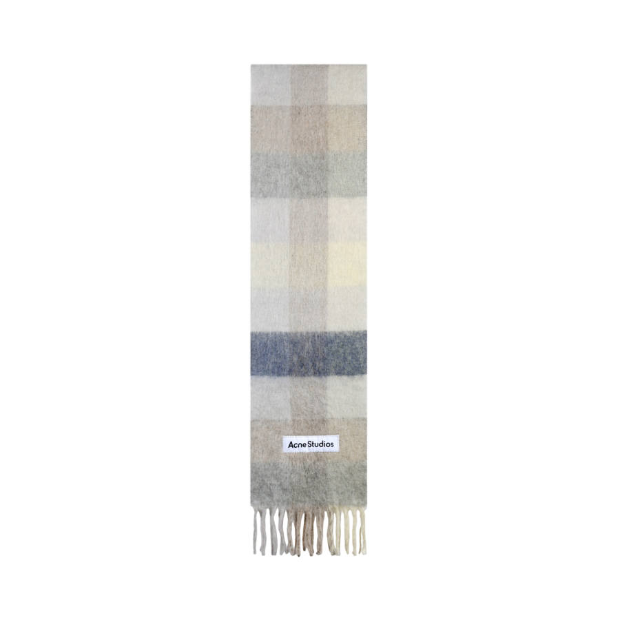 Acne Studios Acne Studios Logo Patch Checked Scarf