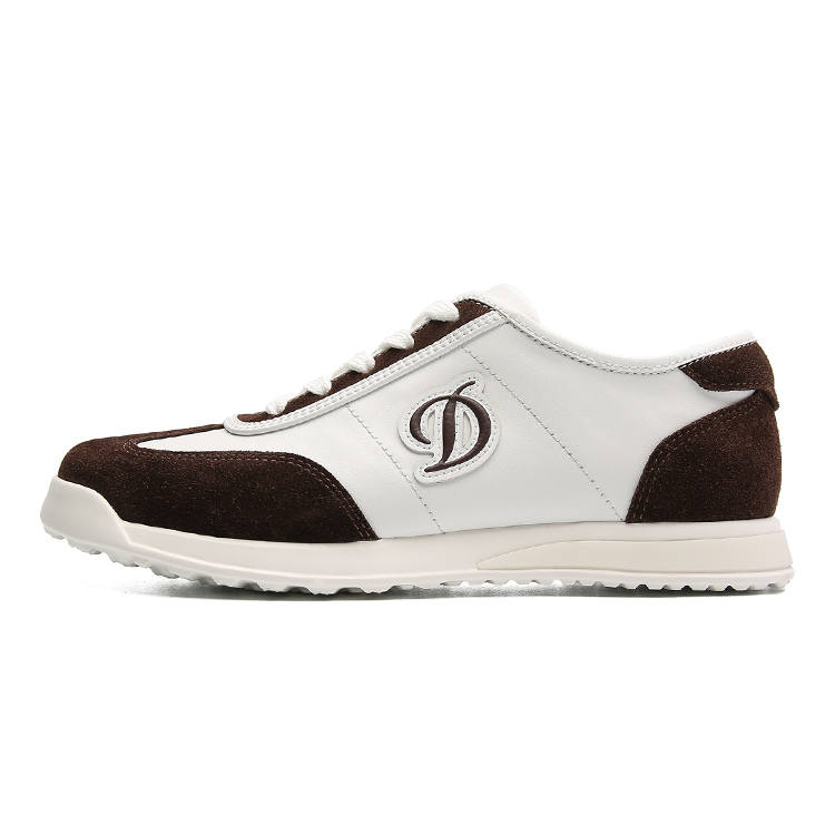 S.T.Dupont S. T.DUPONT Cow Split Leather Casual Shoes Men's White Brown/White Gray/White Blue