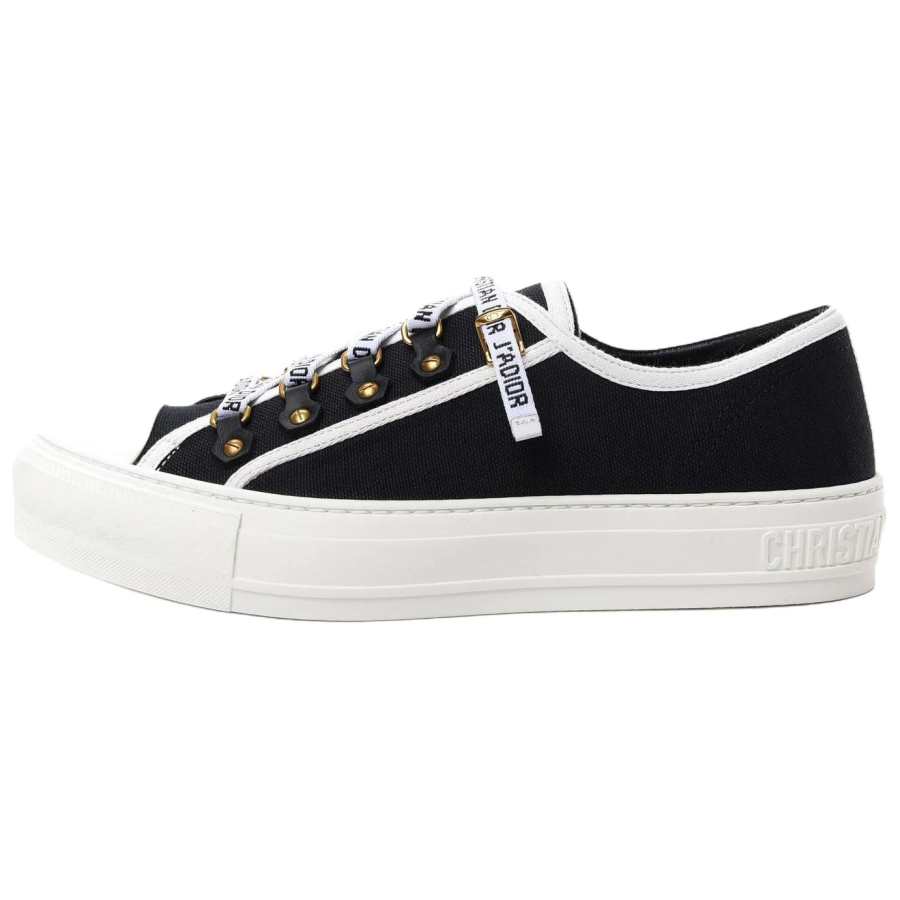 DIOR DIOR Walk'N'DIOR Low Top Black Canvas Women's