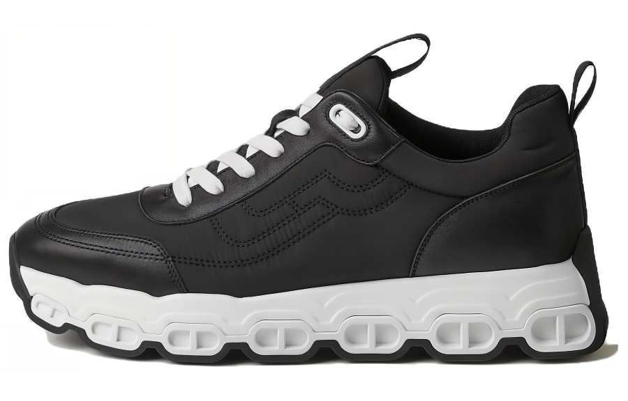 HERMES HERMES IMPULSE Lightweight Low top Casual Shoes Men's Black