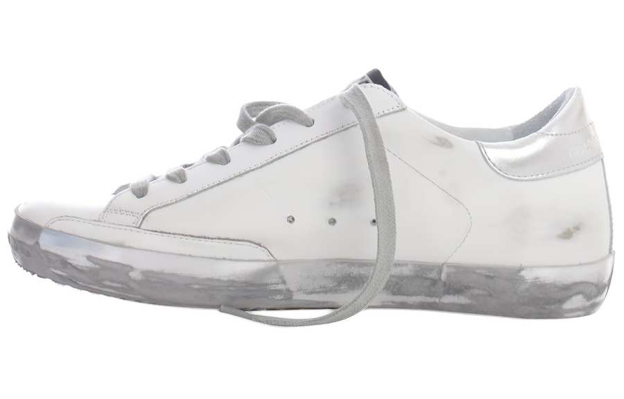 Golden Goose Super Star White Silver Sparkle Women's