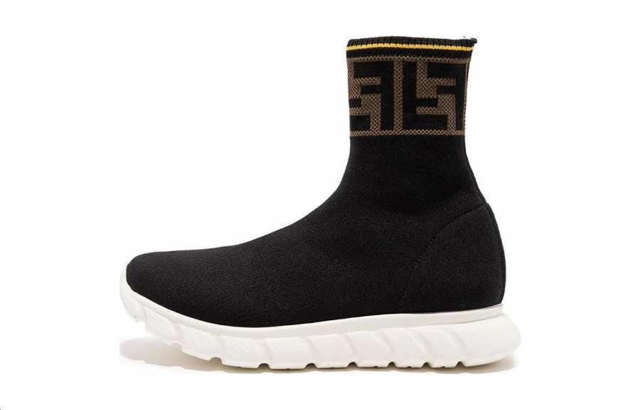 FENDI FF Cow Leather High top Kids Lifestyle Shoes Brown Kids'