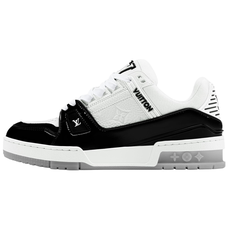 LOUIS VUITTON Trainer Low top Skateboard Shoes Women's Black White