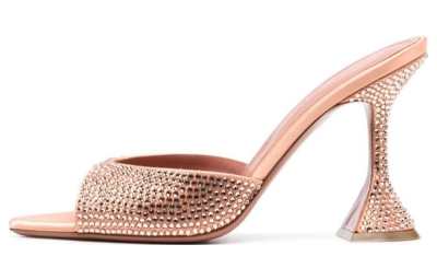 AMINA MUADDI Caroline 95mm Crystal-embellished Mules