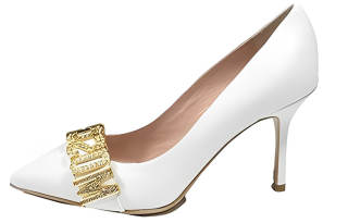 MOSCHINO Slim Heel High Heels Women's White