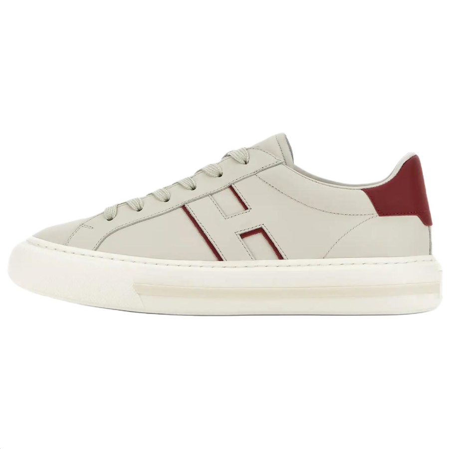 HOGAN H691 Leather Low top Skateboard Shoes Men's Red