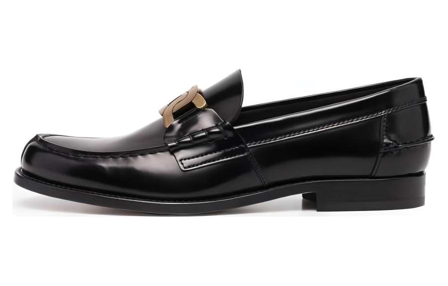 TOD'S TOD'S Chain-embellished Leather Loafers