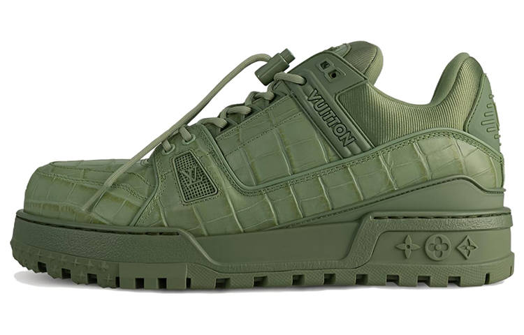 LOUIS VUITTON Trainer Maxi Low top Skateboard Shoes Unisex Green