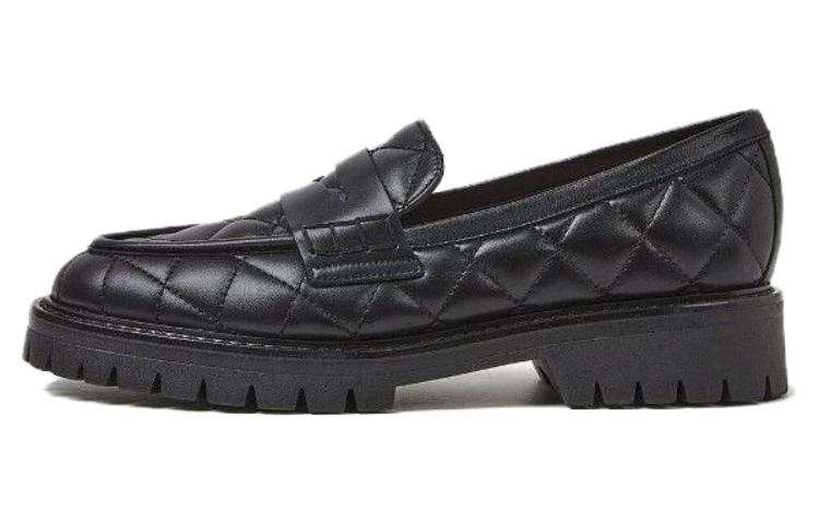 FLATTERED FLATTERED Diamond Pattern Loafers Women's Black
