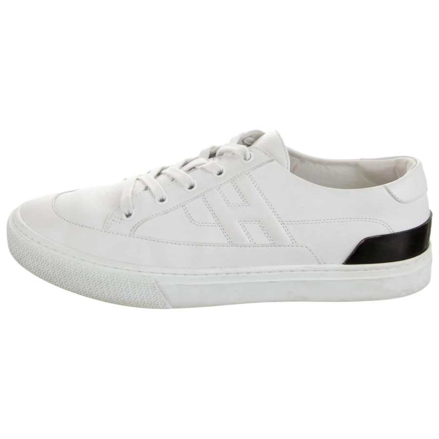 HERMES HERMES Deep Low top Skateboard Shoes Men's White
