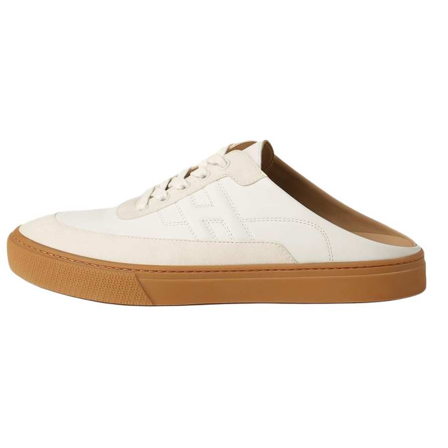 HERMES HERMES Keep Closed Toe Slippers 1.2cm Men's Beige