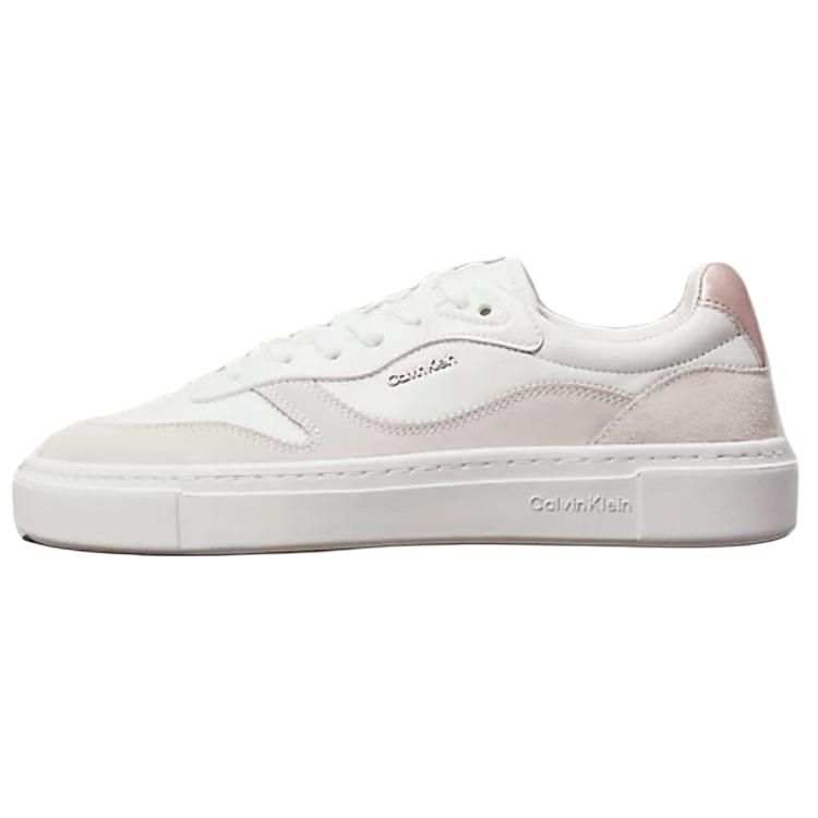 CALVIN KLEIN Leather Low top Skateboard Shoes Women's Pink