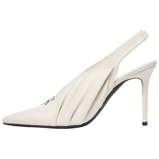 COURREGES Slim Heel High Heels Women's Ecru