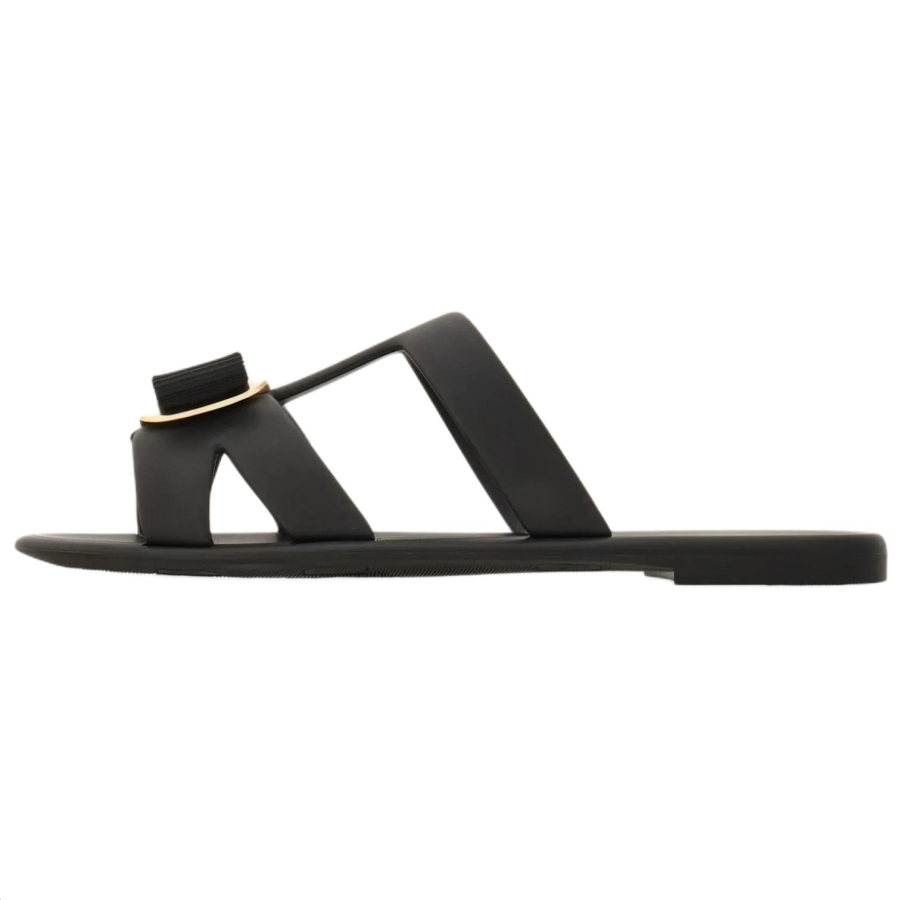 FERRAGAMO Vara Slide Slippers 0.5cm Women's Black