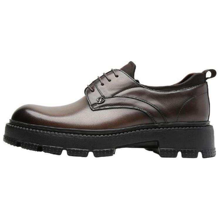 S.T.Dupont S. T.DUPONT Top Grain Cow Leather Dress Shoes Men's Coffee