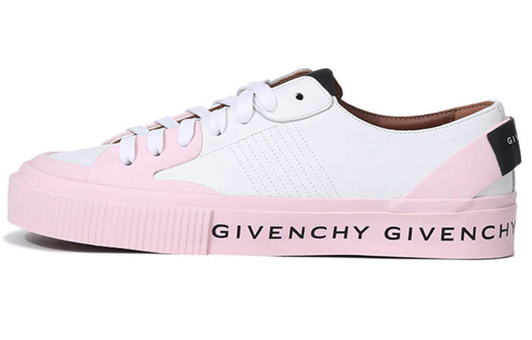 GIVENCHY Cow Leather Stylish Skateboarding Shoes Women's Pink White