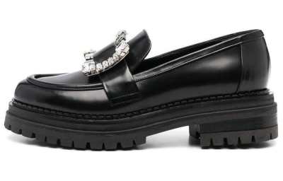 SERGIO ROSSI Crystal Embellished Chunky-sole Loafers