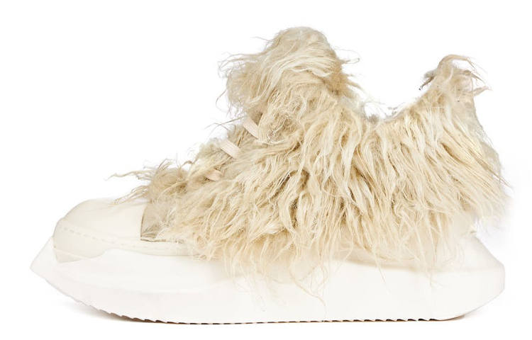 Rick Owens DRKSHDW Stylish Skateboarding Shoes Women's Pearl White
