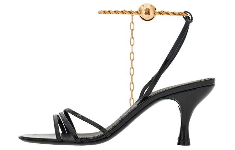 Ferragamo FERRAGAMO 70mm Cable-link Chain Leather Sandals