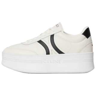 CELINE Triomphe Low top Skateboard Shoes Women's Milk White & Black