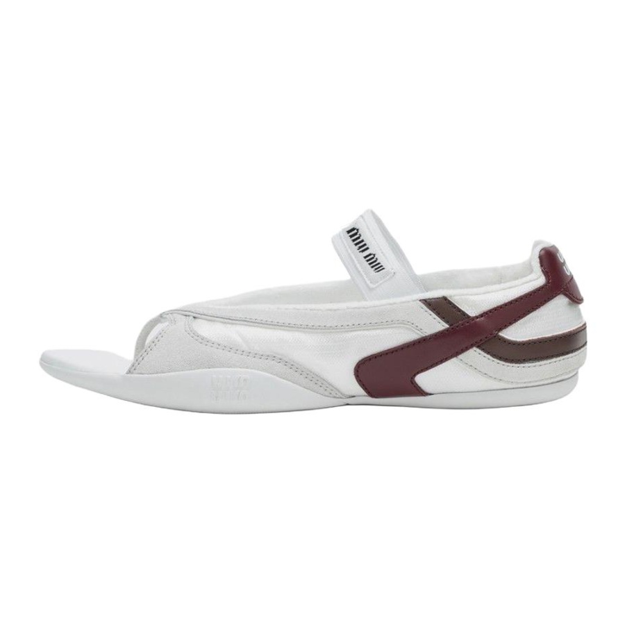 MIU MIU Gymnasium SS25 Spring Summer Collection One Strap Sandals Women's White