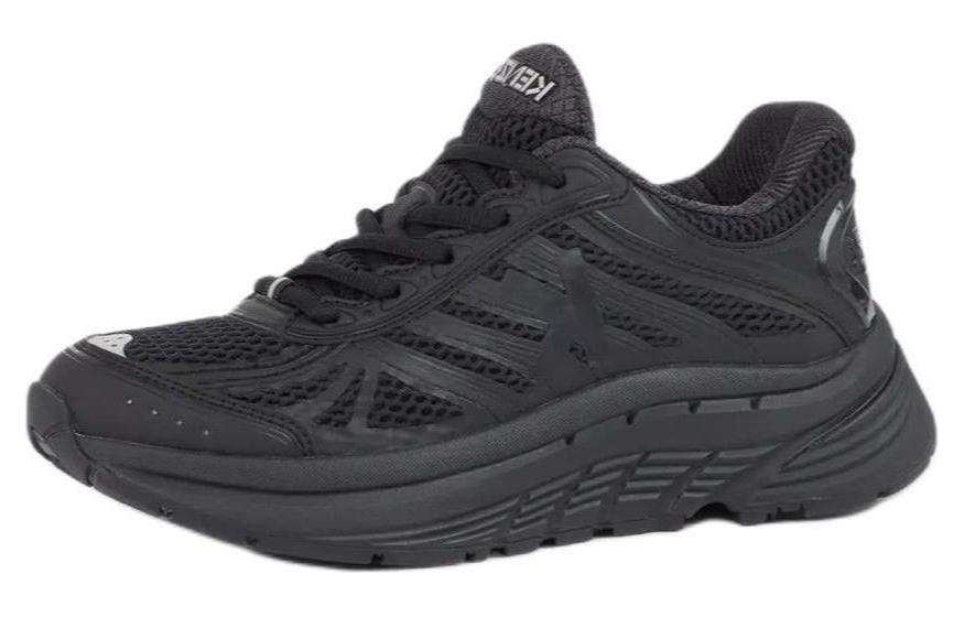 KENZO Leather Low top Casual Shoes Women's Black