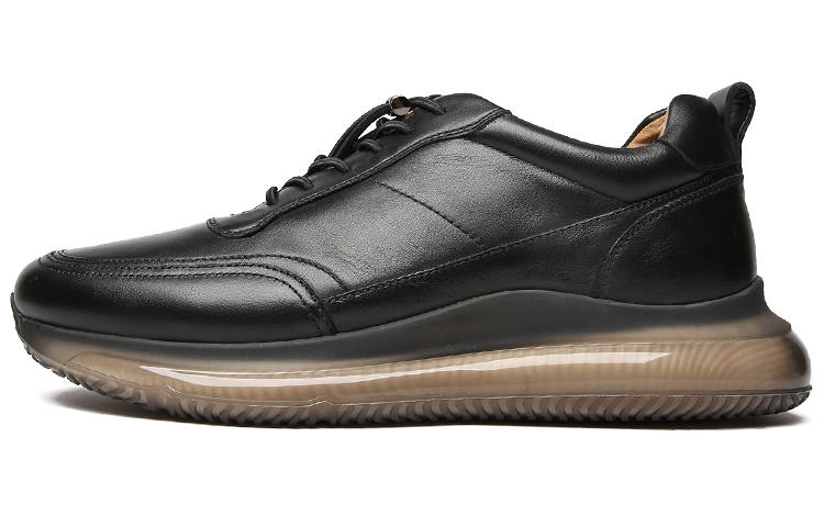 S.T.Dupont S. T.DUPONT Cow Leather Low top Casual Shoes Men's Black