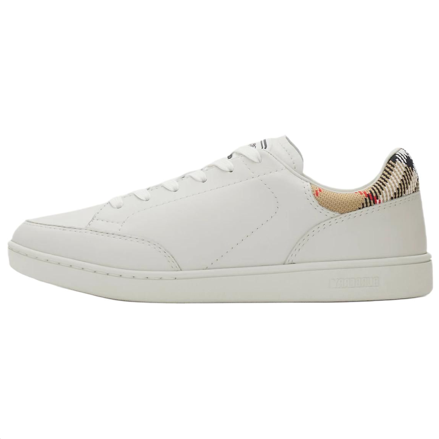 Burberry Set Low top Skateboard Shoes Women's Porcelain White