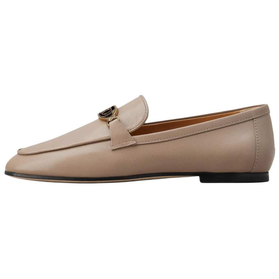 TOD'S Logo Plaque Slip On Loafers Women's