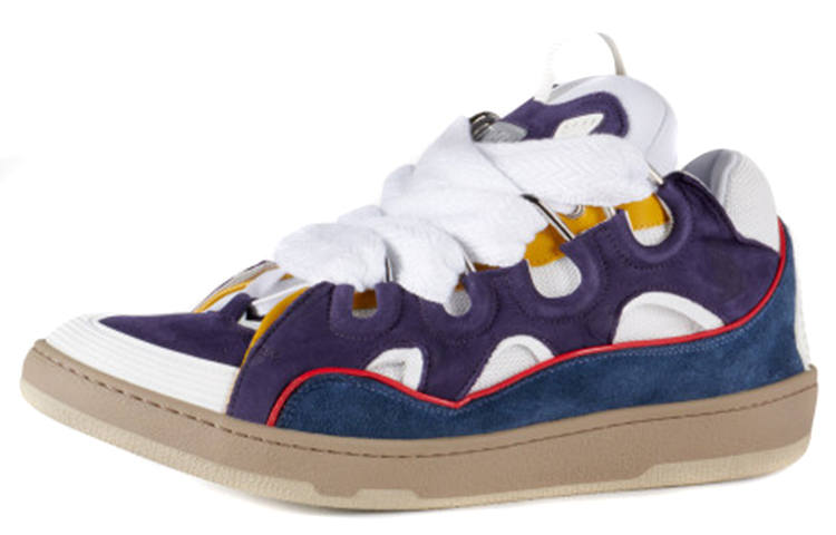 Lanvin Curb Low top Stylish Skateboarding Shoes Men's White Purple