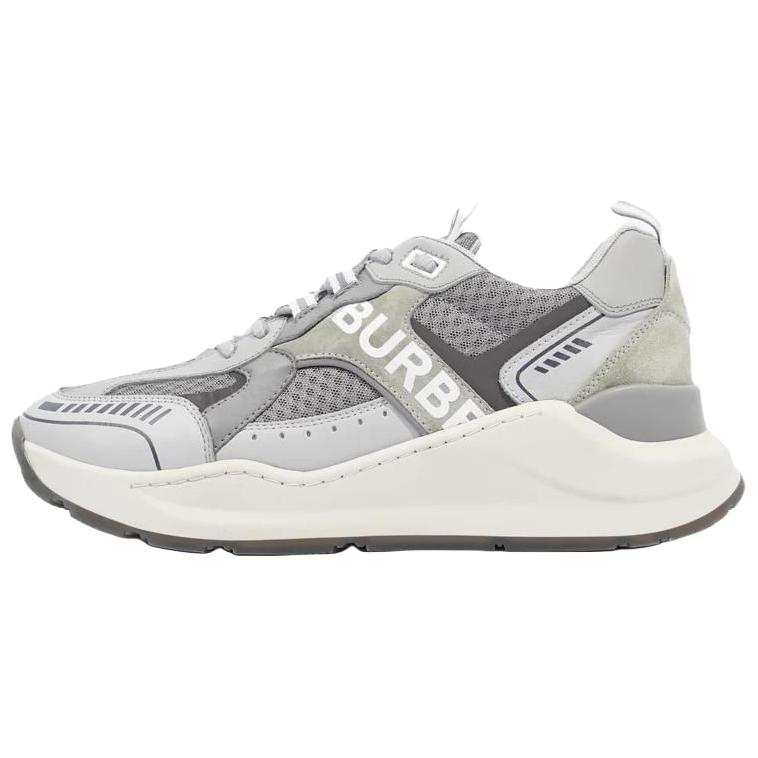 Burberry Logo Cushioning Abrasion Resistant Cushioning, Wear Resistant Low top Sports Casual Shoes Men's Gray