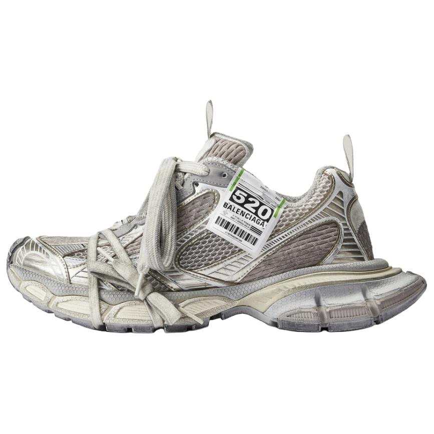 Balenciaga 3XL Low top Chunky Sneakers Men's Silver