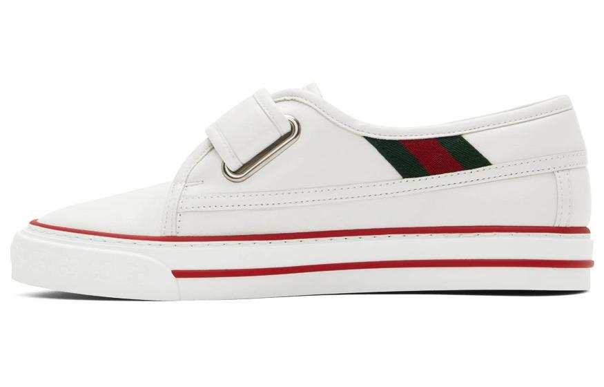 GUCCI Tennis 1977 Leather Low top Low top Stylish Skateboarding Shoes Women's White