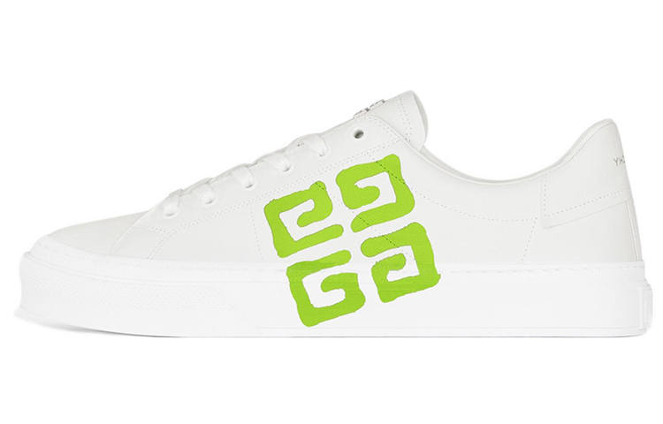 Givenchy City Sport Leather Low top Stylish Skateboarding Shoes Men's White Green