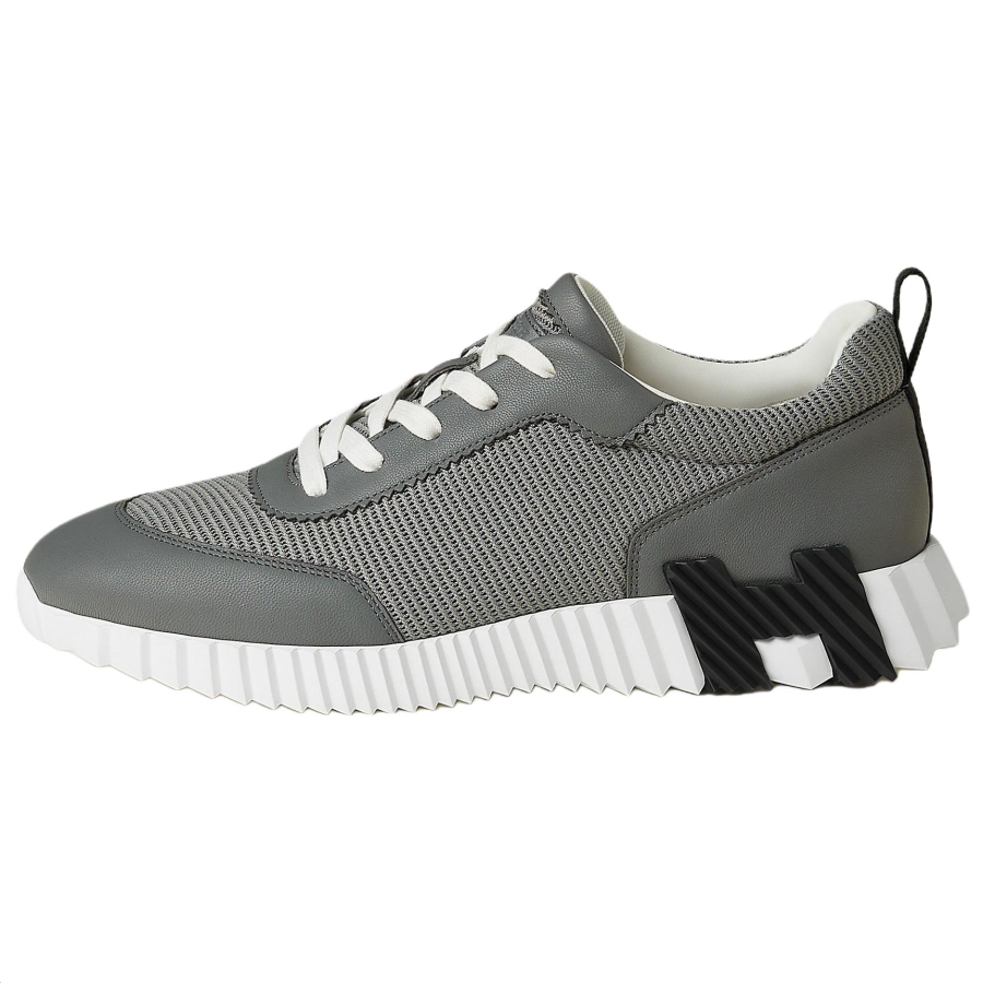 HERMES Bouncing Low top Casual Shoes 4cm Men's Ash Gray