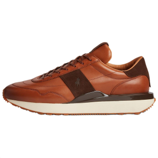 Polo Ralph Lauren Train 89 Leather, Suede Low top Casual Shoes Men's Brown