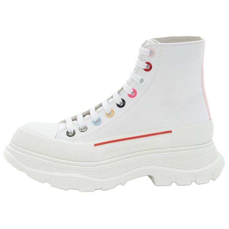 Alexander McQueen Alexander McQueen Tread Slick Boot White Multicolour Women's