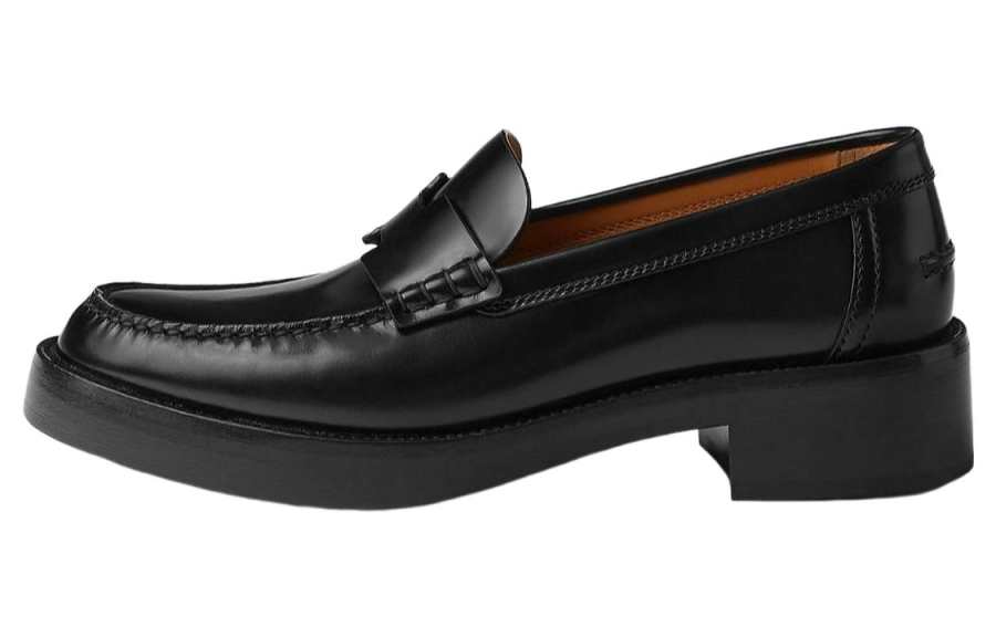 HERMES HERMES Hour Loafer Noir Calfskin Leather
