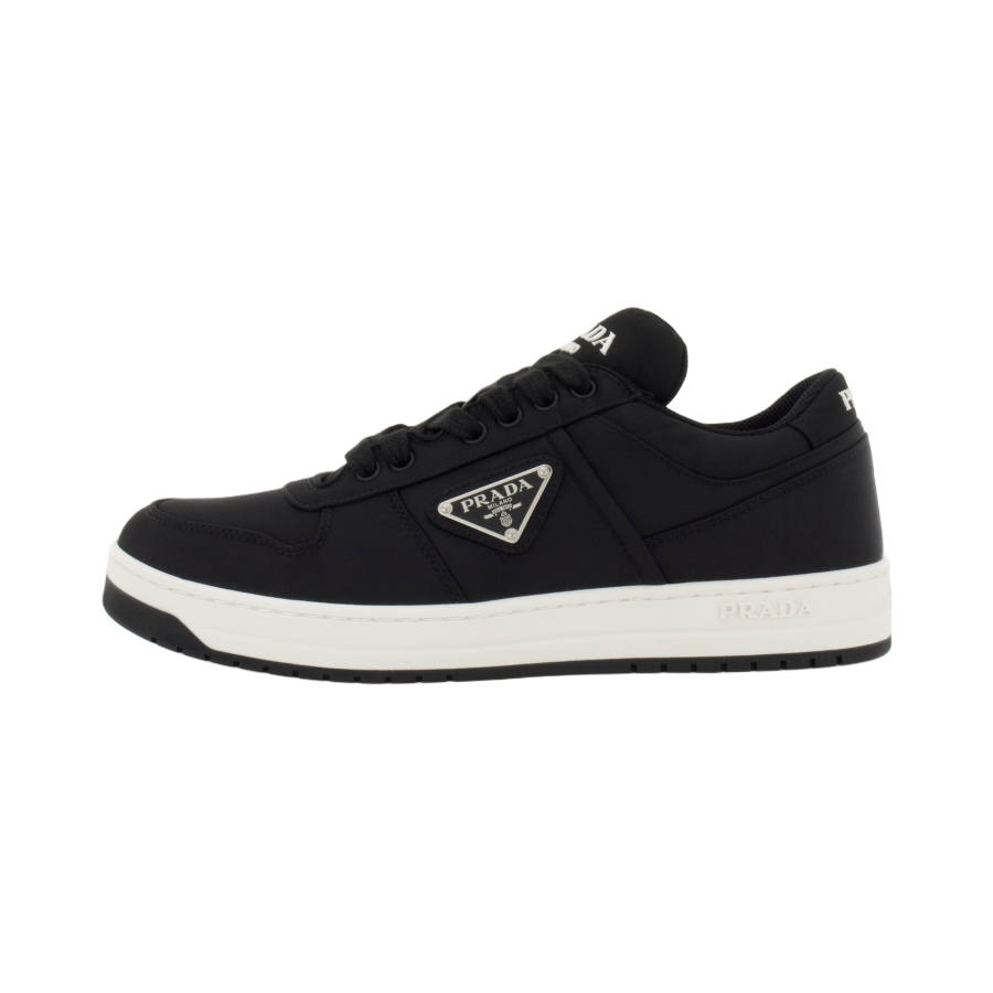 PRADA PRADA Re Nylon Gabardine Low Top Sneakers Black Black White