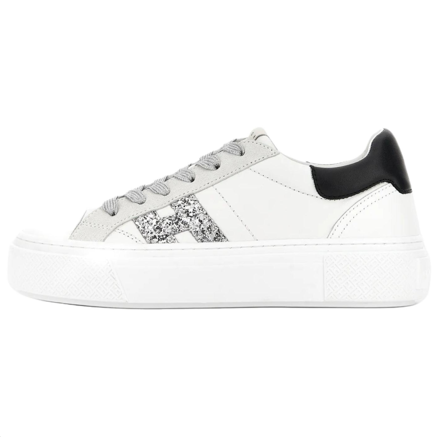 HOGAN Crosswind Leather Low top Skateboard Shoes 5.6cm Women's White