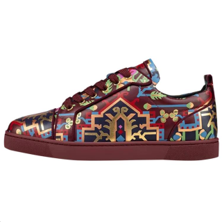 Christian Louboutin CL Louis Junior Orlato Leather Low top Skateboard Shoes Men's Red