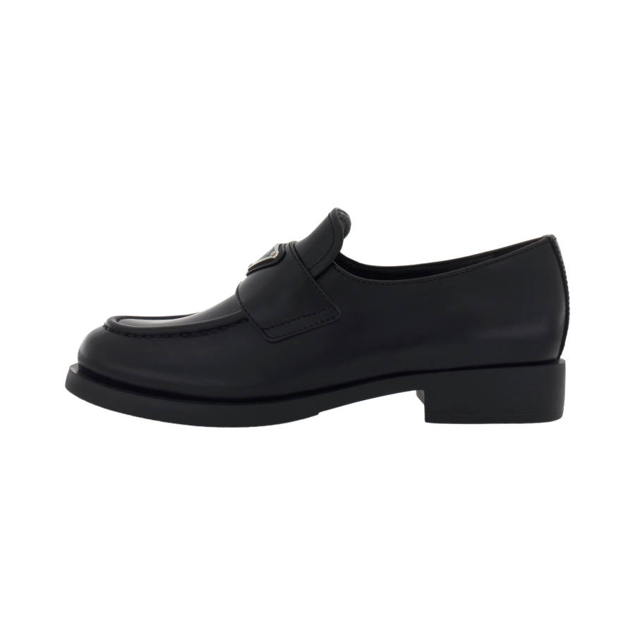 PRADA PRADA Triangle-logo Leather Loafers