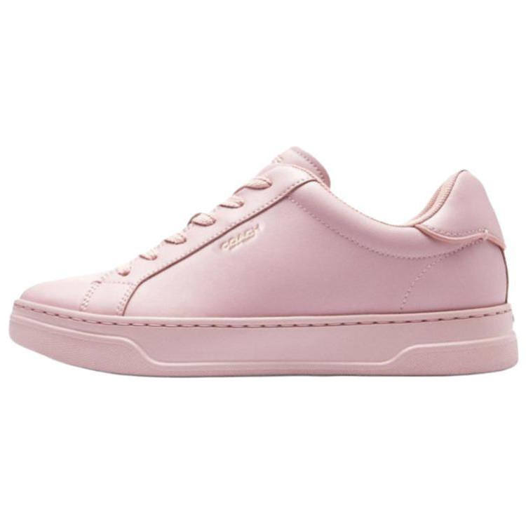 COACH Highline Cow Split Leather Low top Skateboard Shoes Women's Pink