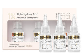 Nobaton 1% Alpha Hydroxy Acids Toothpastes Bright White Cleaning 35g*3 Pcs/Box