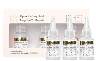 Nobaton 1% Alpha Hydroxy Acids Toothpastes Bright White Cleaning 35g*3 Pcs/Box