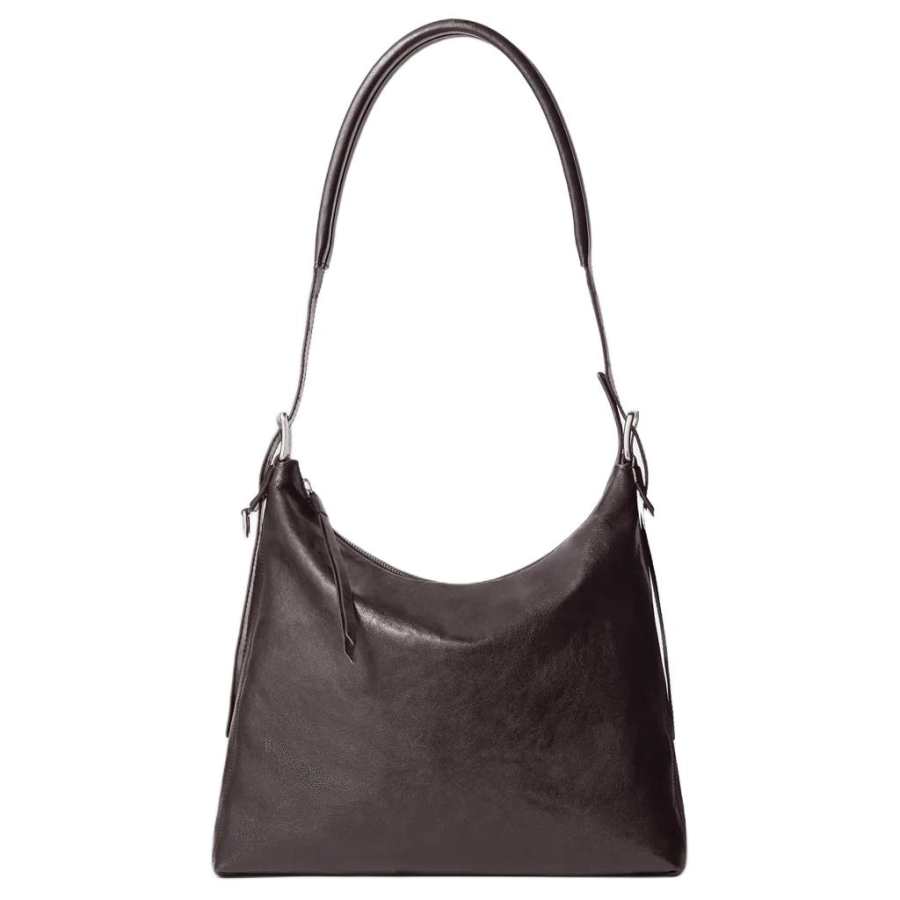 Lemaire Cow Leather Hobo Bag, Crossbody Bag, Shoulder Bag Small Women's Dark Chocolate