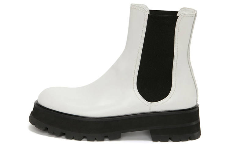 Alexander McQueen Rave Chelsea Boot White Black Women's