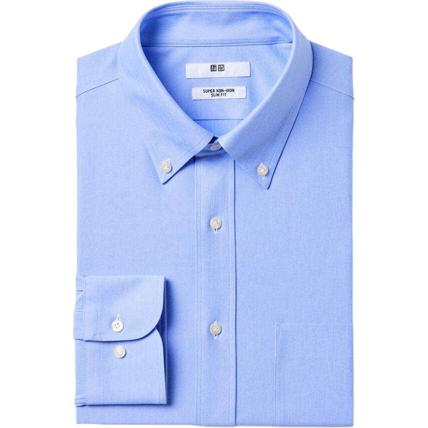 UNIQLO Shirts Men's Lake Blue Moderate