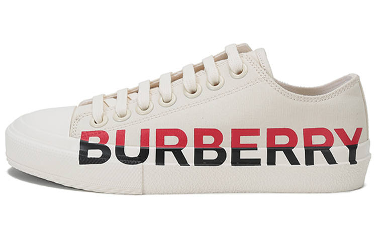 Burberry Low top Canvas Shoes Women's Cream