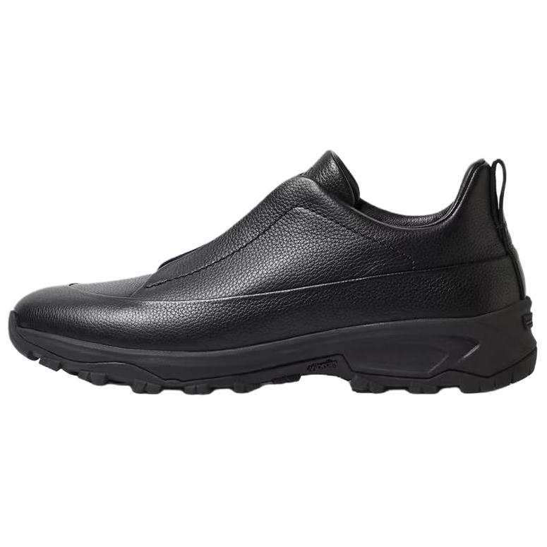 Ermenegildo Zegna Triple Stitch ™ Monte Calfskin Low top Casual Shoes Men's Black